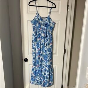 NWT Grace Karin Blue Floral Maxi Dress
